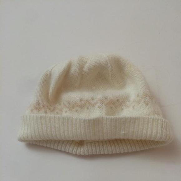 Janie and Jack Girls Ivory Winter Hat-Size 3/6 months - Picture 1 of 2